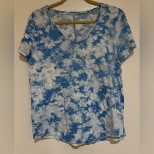 GAP Blue and White Short Sleeve T-Shirt